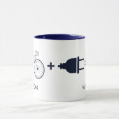 Personalisiertes E Bike macht mich glücklich Gag C Tasse (Zentrum)