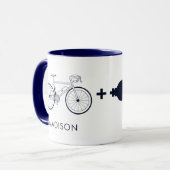 Personalisiertes E Bike macht mich glücklich Gag C Tasse (Vorderseite Links)