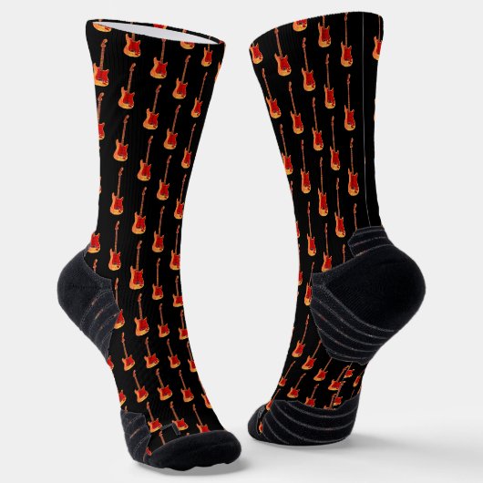Personalisiertes E-Gitarren-Monogramm Socken (Gewinkelt)