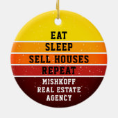 Personalisiertes echtes Anwesen - Schlafen wiederh Keramik Ornament (Hinten)