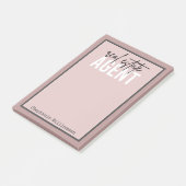 Personalisiertes Echtzeit-Anwesen-Agent Geschenke Post-it Klebezettel (angewinkelt)