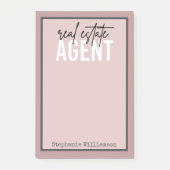 Personalisiertes Echtzeit-Anwesen-Agent Geschenke  Post-it Klebezettel (Vorderseite)