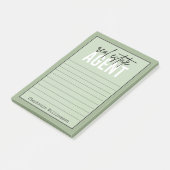 Personalisiertes Echtzeit-Anwesen-Agent Geschenke  Post-it Klebezettel (angewinkelt)