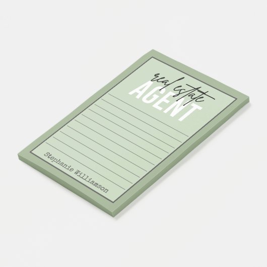 Personalisiertes Echtzeit-Anwesen-Agent Geschenke Post-it Klebezettel (angewinkelt)