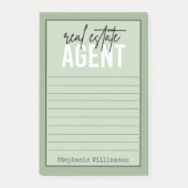 Personalisiertes Echtzeit-Anwesen-Agent Geschenke Post-it Klebezettel (Vorderseite)