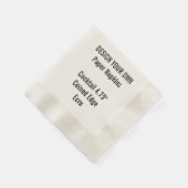 Personalisiertes ECRU Cocktailpapier Napkins Serviette (Ecke)