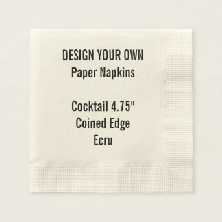 Personalisiertes ECRU Cocktailpapier Napkins Serviette
