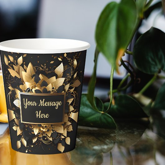 Personalisiertes Edelgold Pappbecher