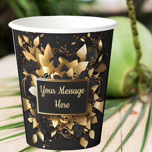 Personalisiertes Edelgold Pappbecher