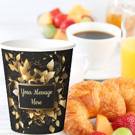 Personalisiertes Edelgold Pappbecher