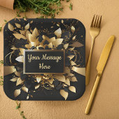 Personalisiertes Edelgold Pappteller