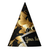 Personalisiertes Edelgold Partyhütchen (Links)