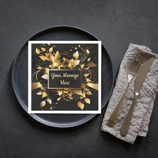 Personalisiertes Edelgold Serviette