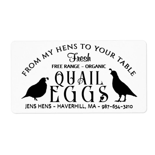 PERSONALISIERTES EGG CARTON LOGO Wachteleier mit H (Vorne)