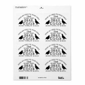 PERSONALISIERTES EGG CARTON LOGO Wachteleier mit H (Vorne)