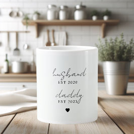 Personalisiertes Ehemann & Daddy EST Jahr Geschenk Jumbo-Tasse