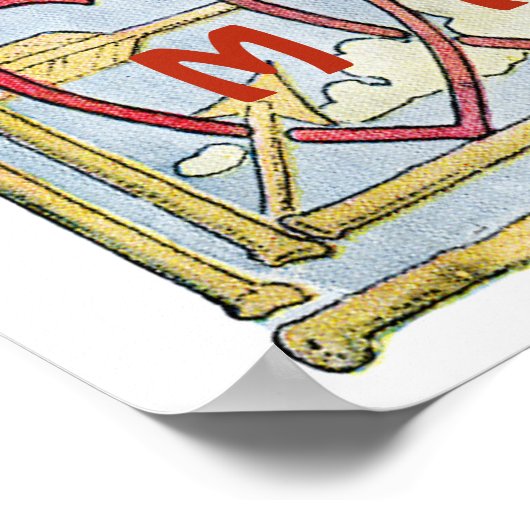 Personalisiertes Ehepaar Poster (Ecke)