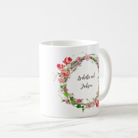 personalisiertes Ehepaar/Single Kaffeetasse (VorderseiteRechts)