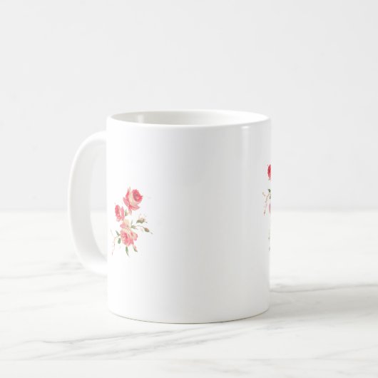 personalisiertes Ehepaar/Single Kaffeetasse (Vorderseite Links)