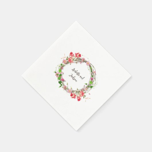 personalisiertes Ehepaar/Single Serviette (Ecke)