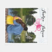 Personalisiertes Ehepaar Valentinstag 2024 Fleecedecke (Vorderseite (Horizontal))