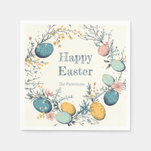 Personalisiertes Ei Serviette (Vorderseite)