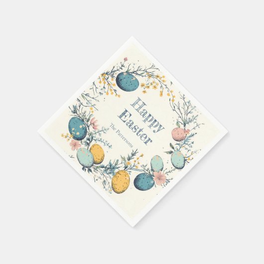 Personalisiertes Ei Serviette (Ecke)