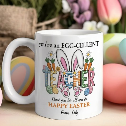 Personalisiertes Ei-zellent- Geschenk zur Lehrerer Kaffeetasse