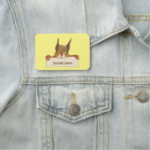 Personalisiertes Eichhörnchen mit benutzerdefinier Namensschild