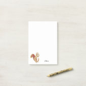 Personalisiertes Eichhörnchen Notas Post-It Klebezettel (Auf Schreibtisch)