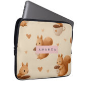 Personalisiertes Eichhörnchen- und Acornmuster Laptopschutzhülle (Vorne Rechts)