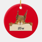 Personalisiertes Eichhörnchengesicht mit individue Keramik Ornament (Hinten)