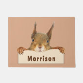 Personalisiertes Eichhörnchenzeichen Fußmatte (Vorderseite)