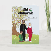 Personalisiertes Eid Mubarak Card Free Palestine T Karte (Vorderseite)