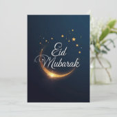 Personalisiertes Eid Mubarak  Feiertagskarte (Stehend Vorderseite)