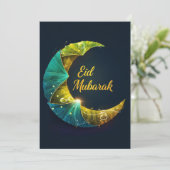 Personalisiertes Eid Mubarak  Feiertagskarte (Stehend Vorderseite)