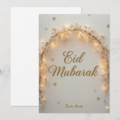 Personalisiertes Eid Mubarak  Feiertagskarte (Vorne/Hinten)