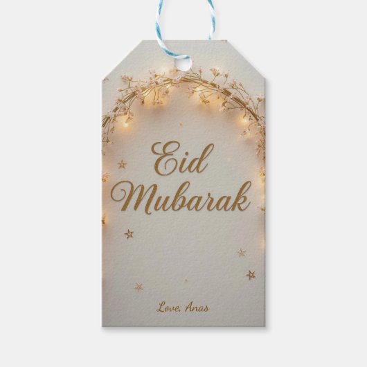 Personalisiertes Eid Mubarak  Geschenkanhänger (Vorderseite)