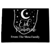 Personalisiertes Eid Mubarak Modernes Eid Large Gi Große Geschenktüte (Vorderseite)