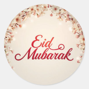 Personalisiertes Eid Mubarak Muslim Klassiker Runder Aufkleber