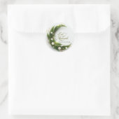 Personalisiertes Eid Mubarak Muslim modern Classic Runder Aufkleber (Tasche)