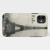 Personalisiertes Eiffel Tower Paris iPhone Case (Rückseite (Horizontal))