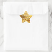 Personalisiertes eigenes Foto & Text Gold Stern-Aufkleber (Tasche)