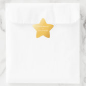 Personalisiertes eigenes Foto & Text Gold Stern-Aufkleber (Tasche)