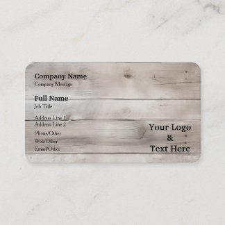 Personalisiertes Eigenes Logo & Text Visitenkarte