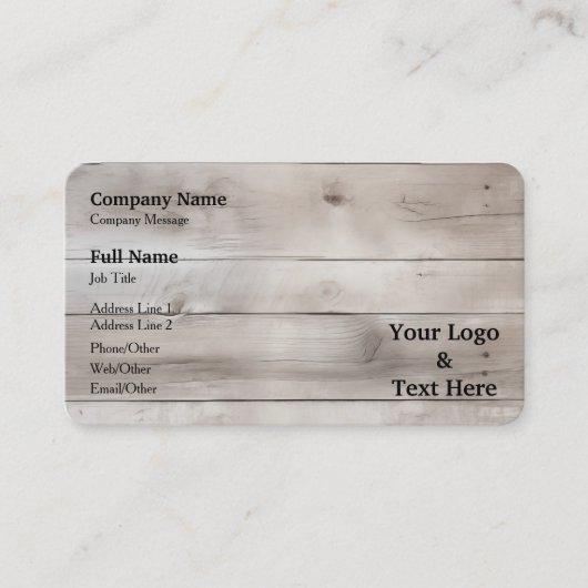 Personalisiertes Eigenes Logo & Text Visitenkarte (Vorderseite)