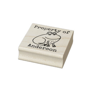 Personalisiertes Eigentum von Cartoon, gefroren Gummistempel