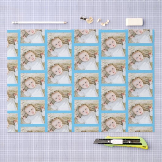 Personalisiertes Ein-Foto-Muster Seidenpapier (Handwerk)