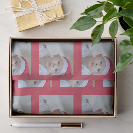 Personalisiertes Ein-Foto-Muster Urlaub Seidenpapier (Geschenk)