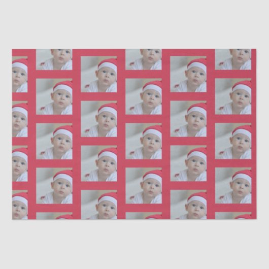 Personalisiertes Ein-Foto-Muster Urlaub Seidenpapier (Vorderseite)